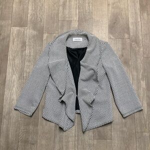 Womens Calvin Klein Geometrical Pattern Casual Dress Clasp Front‎ Blazer Jacket